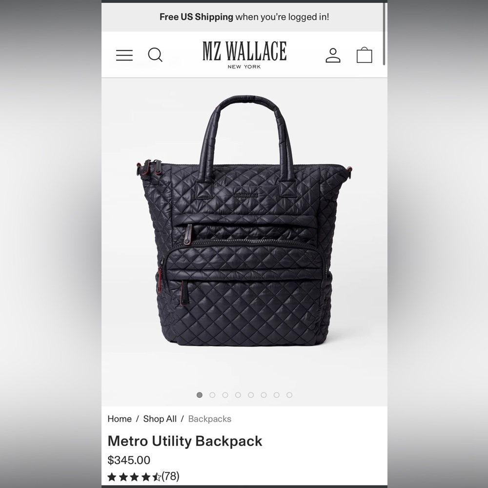 SOLD - MZ WALLACE - Metro Utility Backpack
